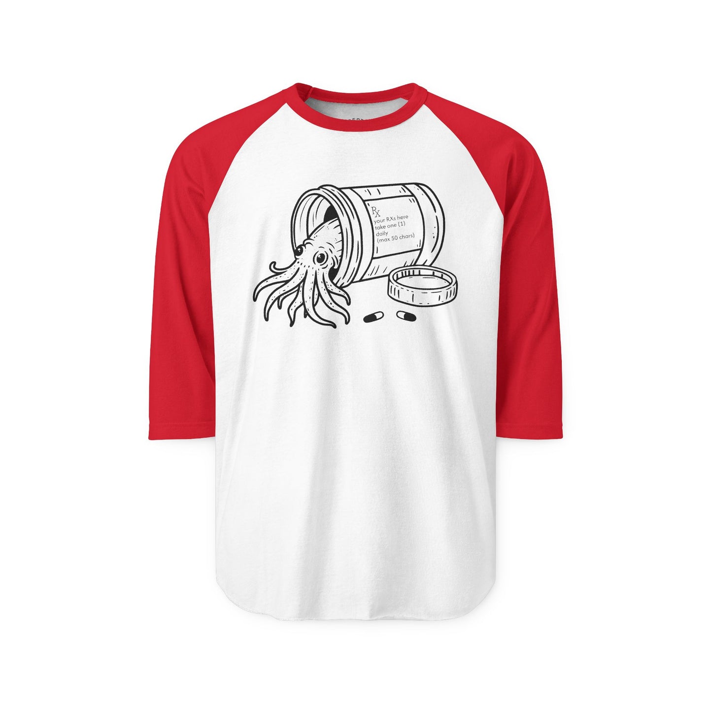 prescribed persistence raglan tee - unisex 3/4 sleeve raglan tshirt