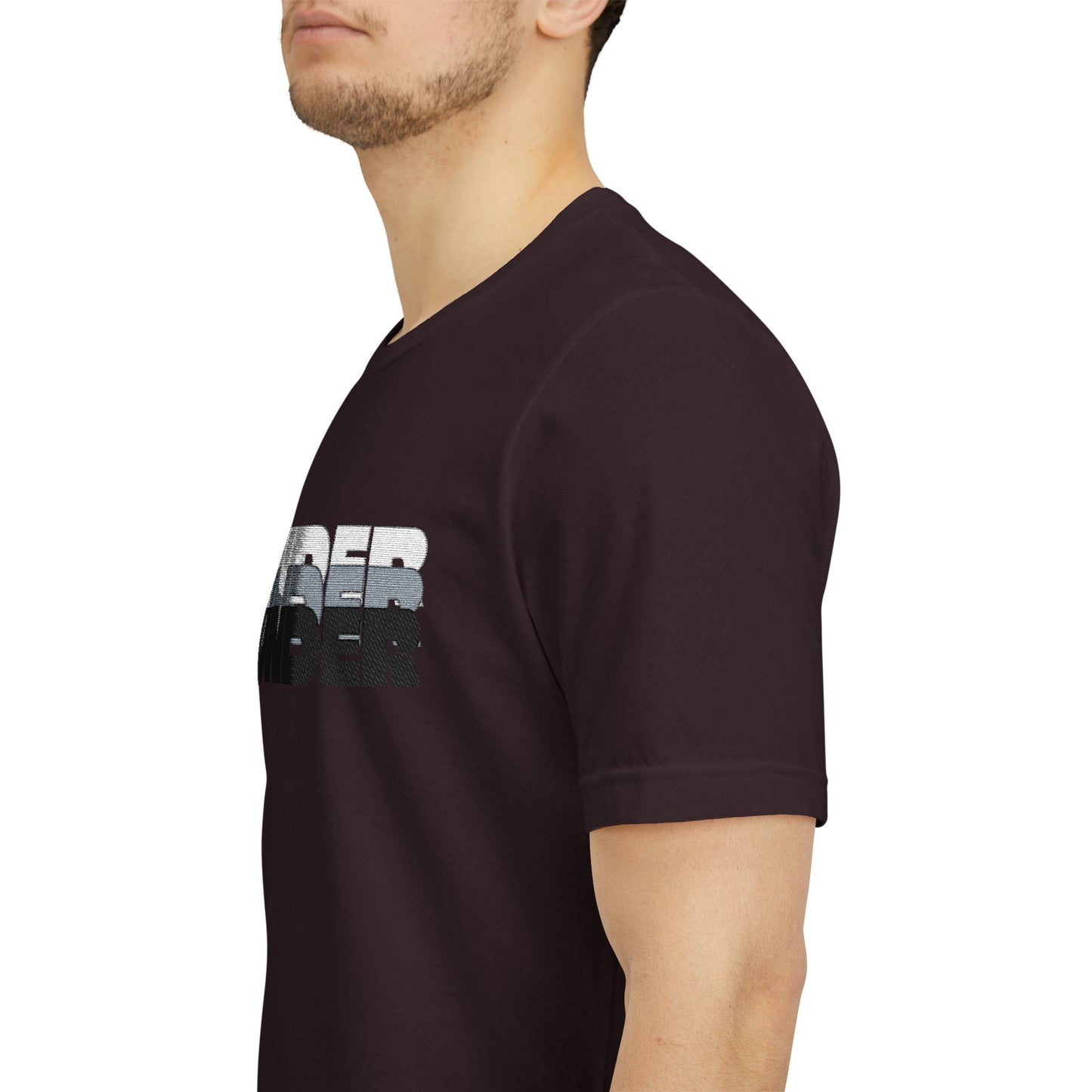 'UNDER' embroidered slogan tee - unisex vintage-style soft tshirt