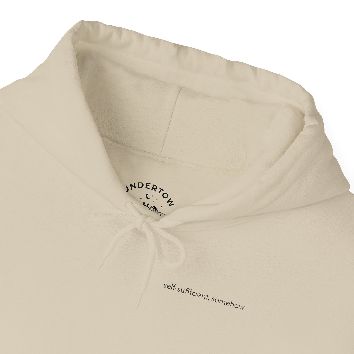 self-sufficient, somehow - unisex heavyweight hoodie