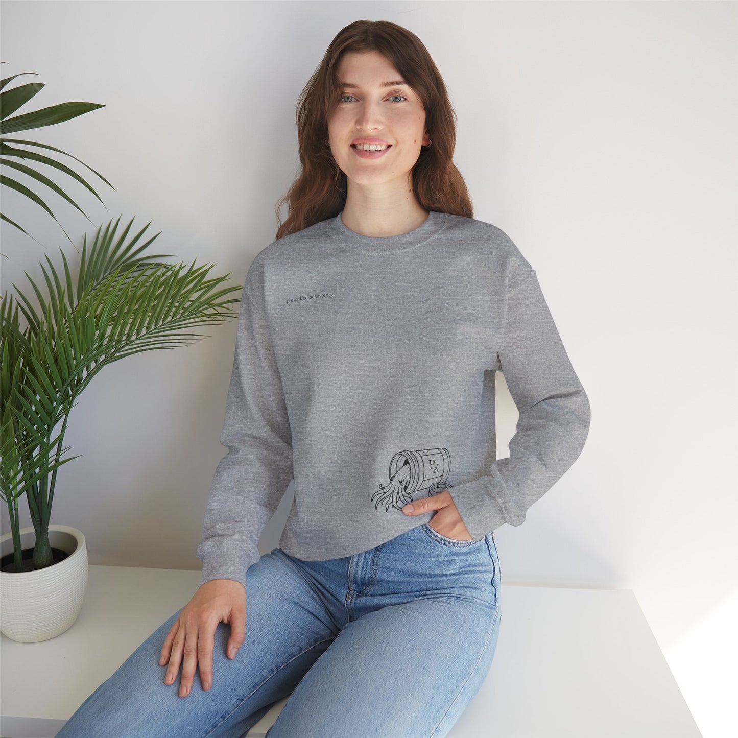 prescribed persistence - unisex mid-weight crewneck sweater