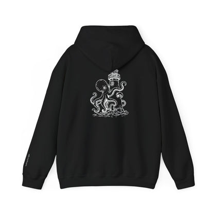 looking for light - octopus and lighthouse graphic hoodie