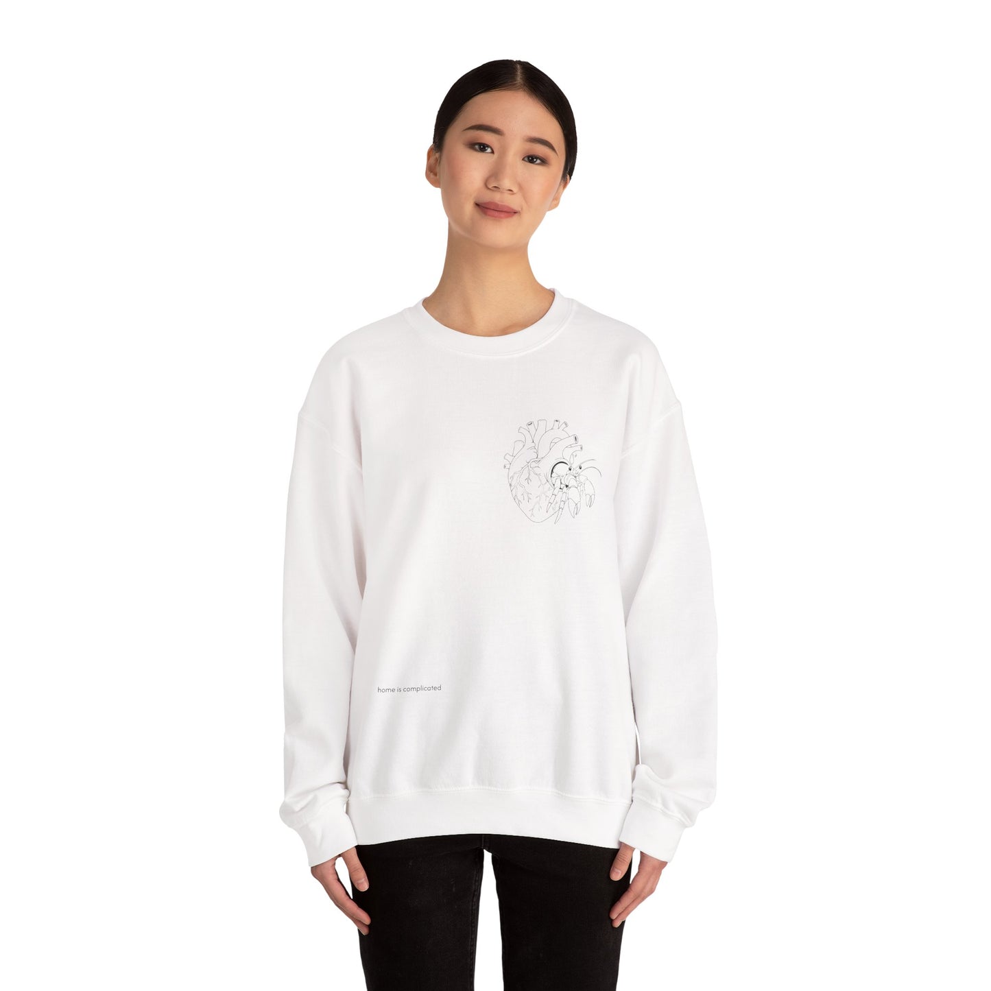 home is complicated - unisex crewneck sweater