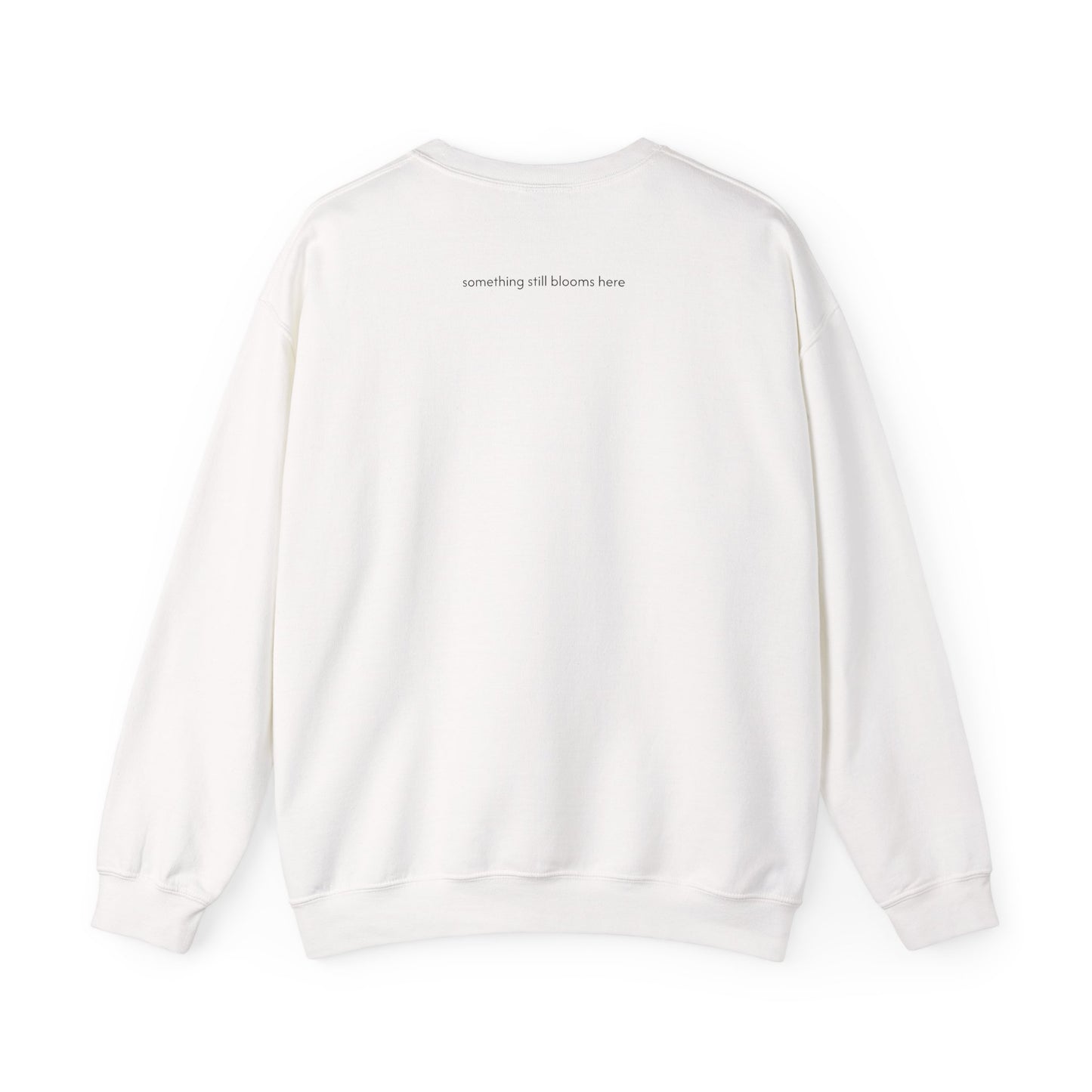 something still blooms here - whale skeleton and coral crewneck sweater