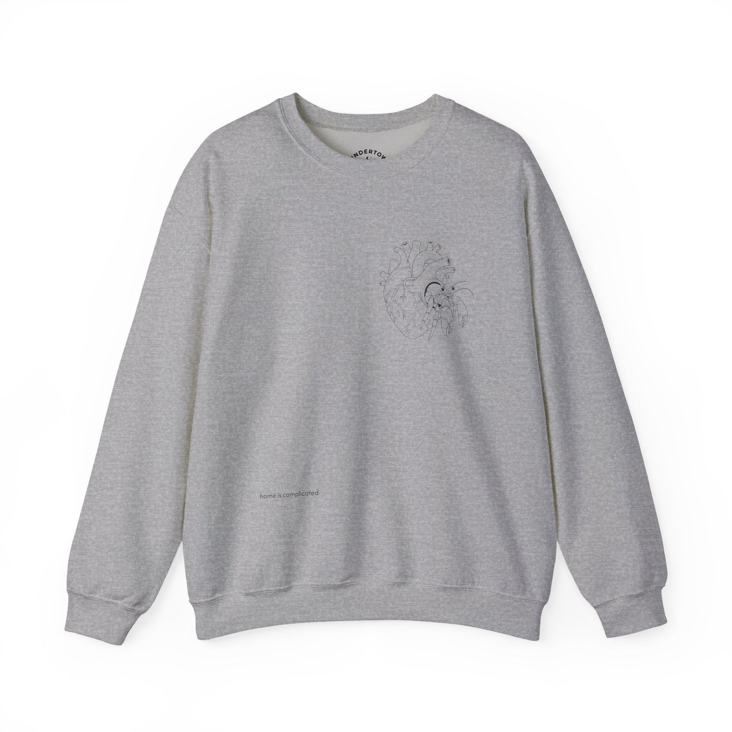 home is complicated - unisex crewneck sweater