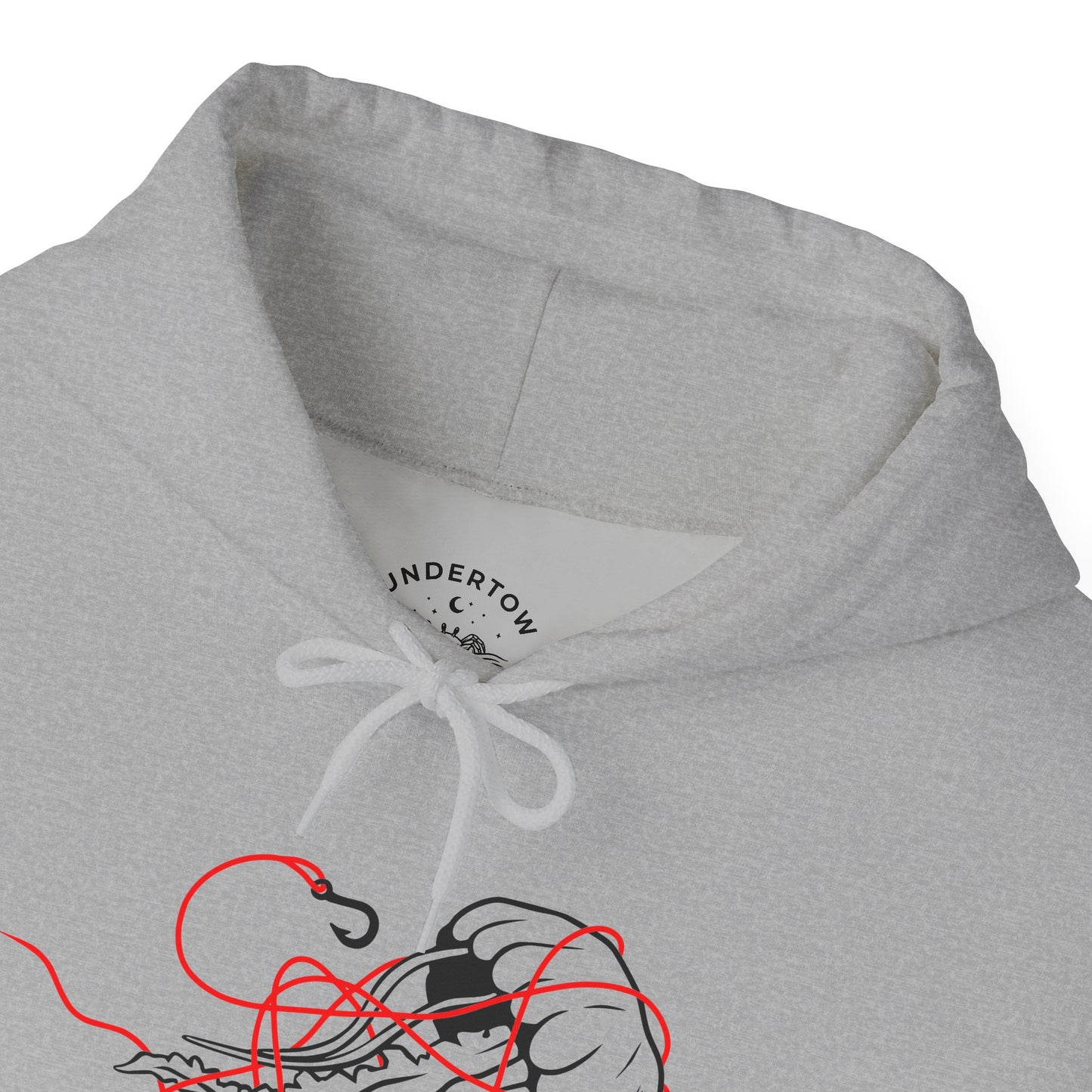 soft things snag easily - jellyfish and fishing line graphic hoodie