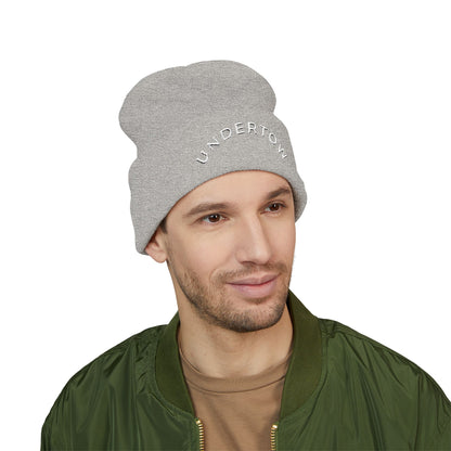Undertow embroidered cuffed beanie (light) - unisex knit beanie