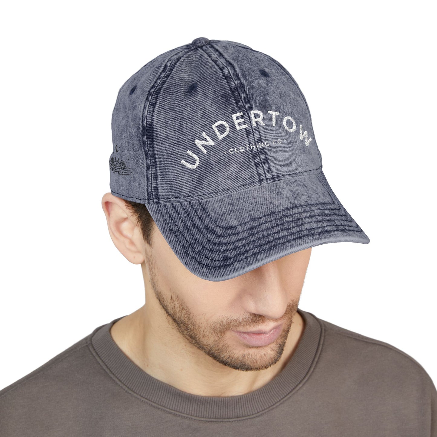 vintage embroidered Undertow logo cap - unisex denim dad hat
