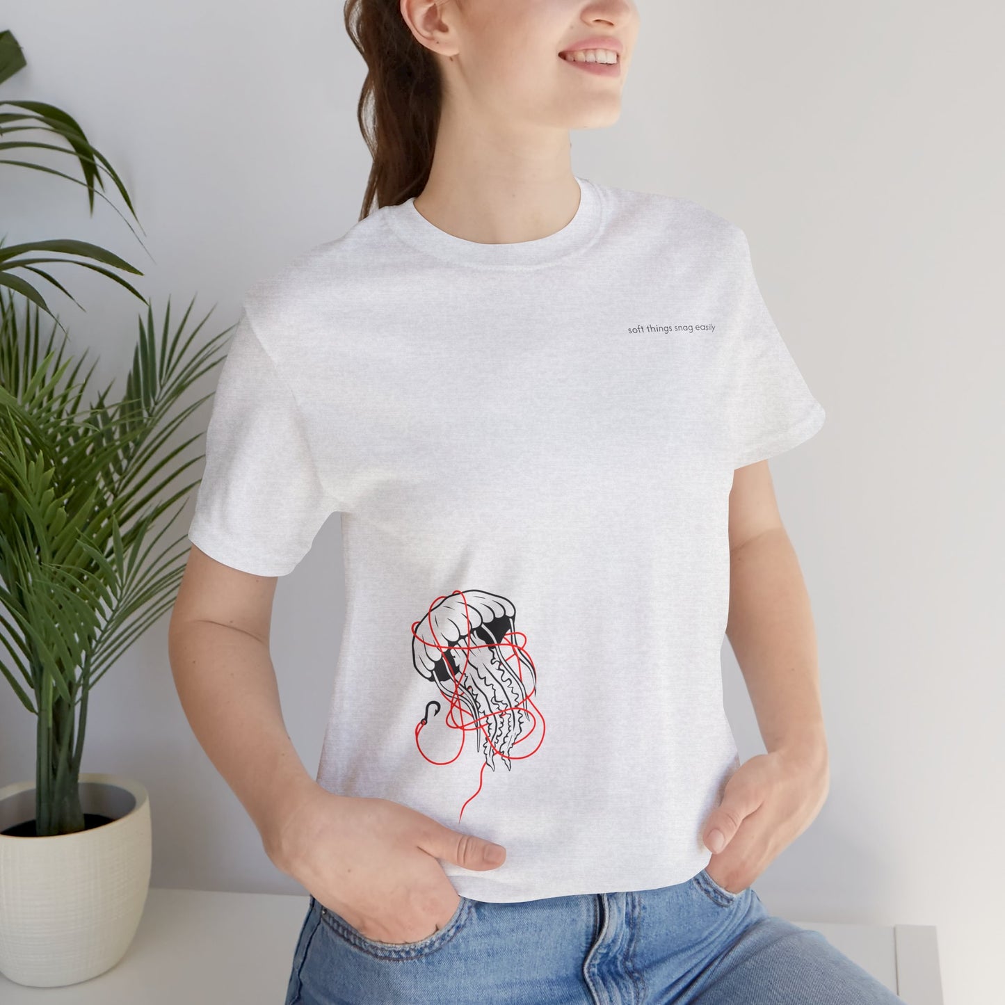 soft things snag easily - unisex cotton t-shirt
