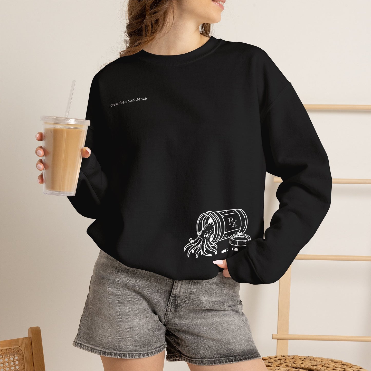 prescribed persistence - unisex mid-weight crewneck sweater