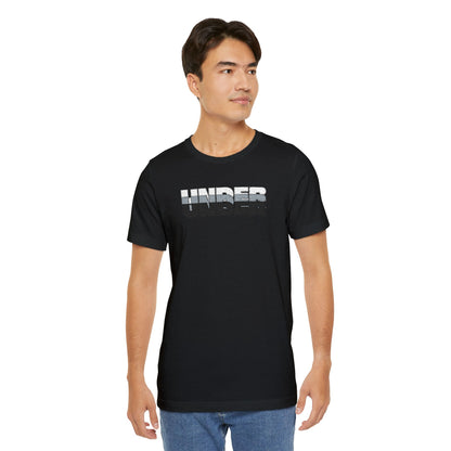 'UNDER' embroidered slogan tee - unisex vintage-style soft tshirt