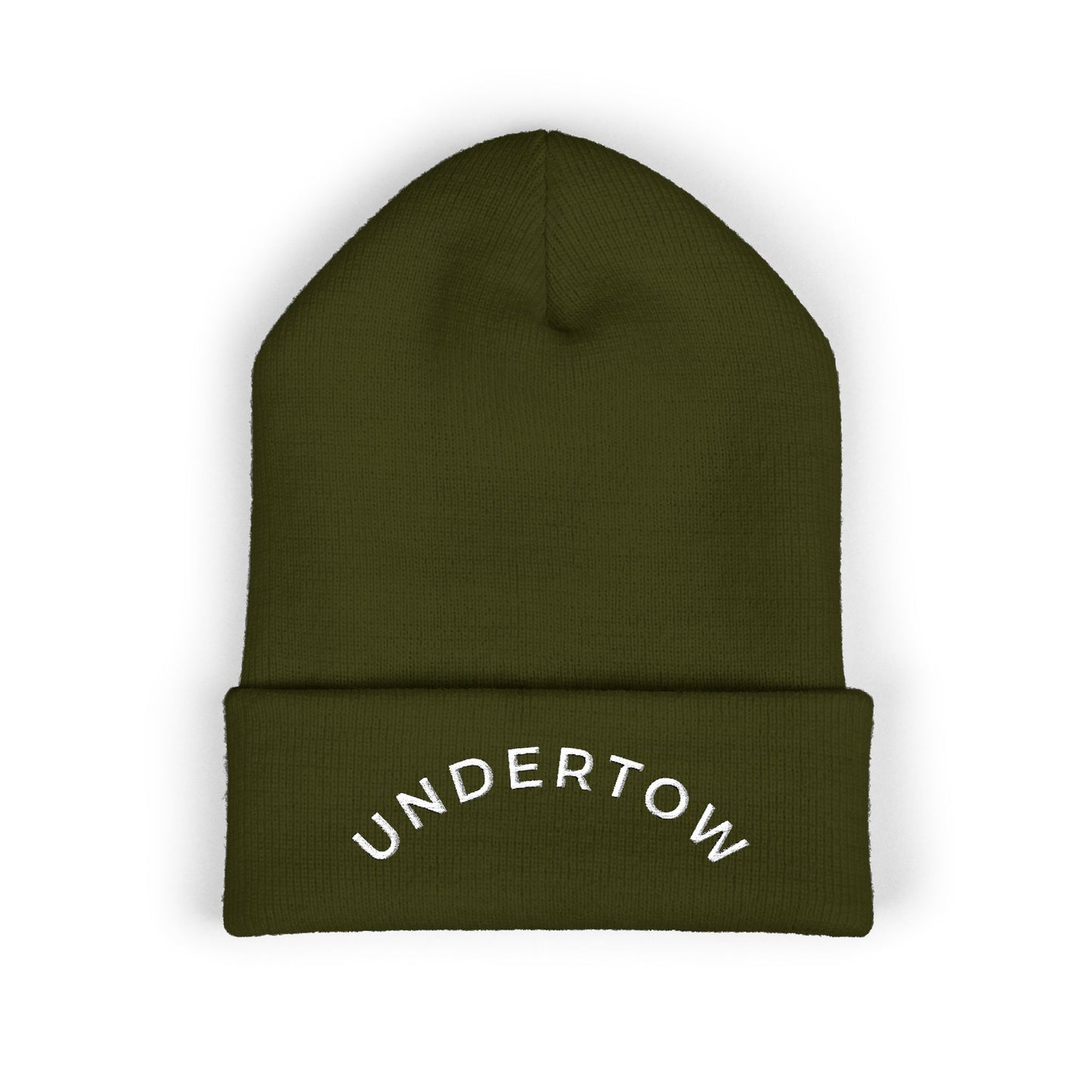 Undertow embroidered cuffed beanie (light) - unisex knit beanie