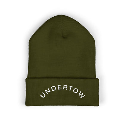 Undertow embroidered cuffed beanie (light) - unisex knit beanie