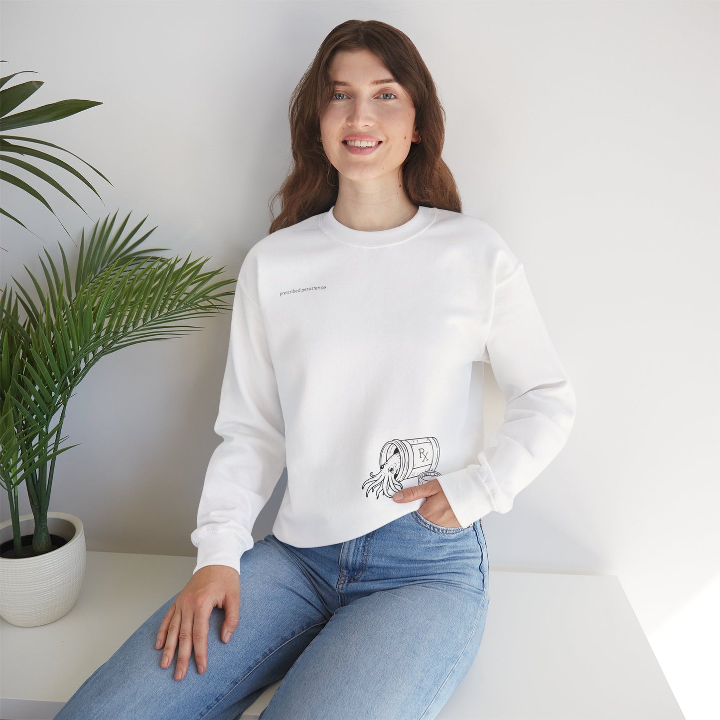 prescribed persistence - unisex mid-weight crewneck sweater