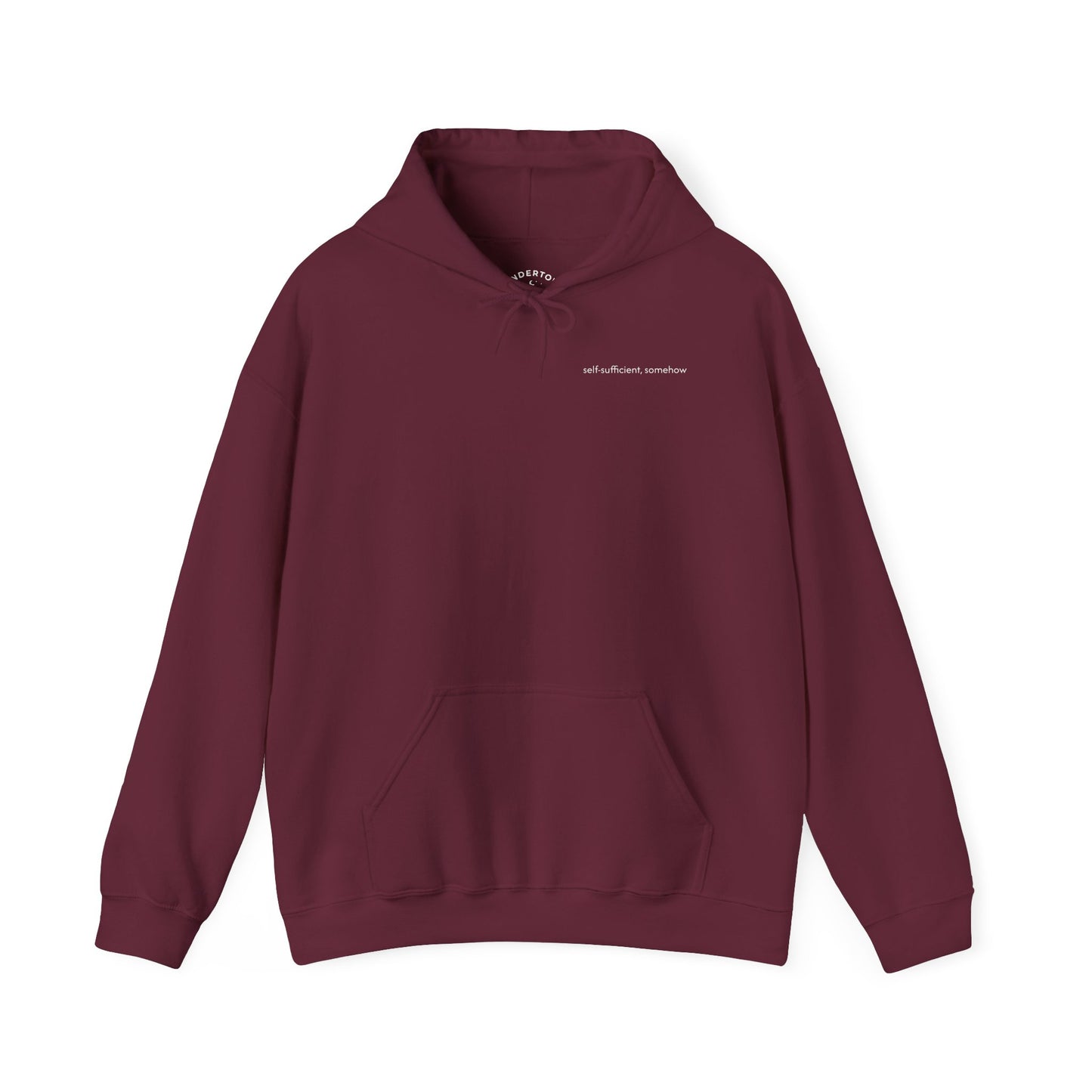 self-sufficient, somehow - unisex heavyweight hoodie