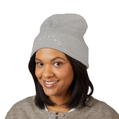 Undertow embroidered cuffed beanie (light) - unisex knit beanie