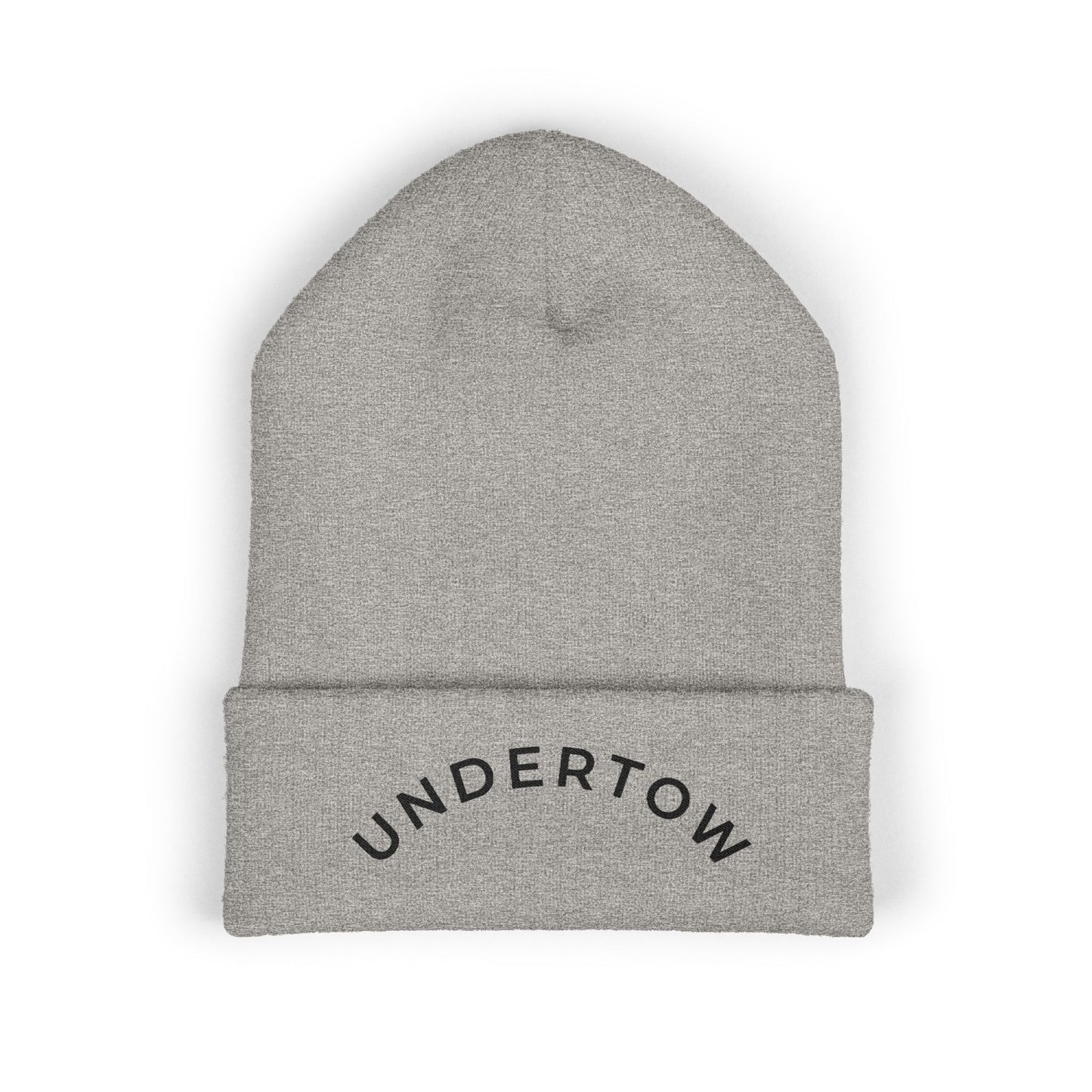 Undertow embroidered cuffed beanie (dark) - Unisex knit beanie