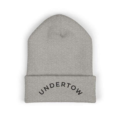Undertow embroidered cuffed beanie (dark) - Unisex knit beanie