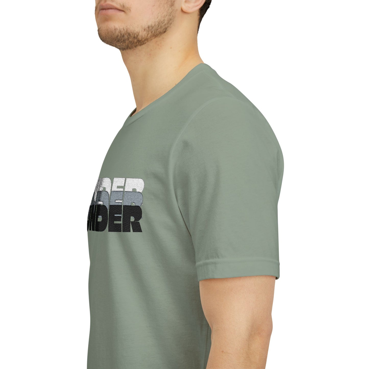 'UNDER' embroidered slogan tee - unisex vintage-style soft tshirt