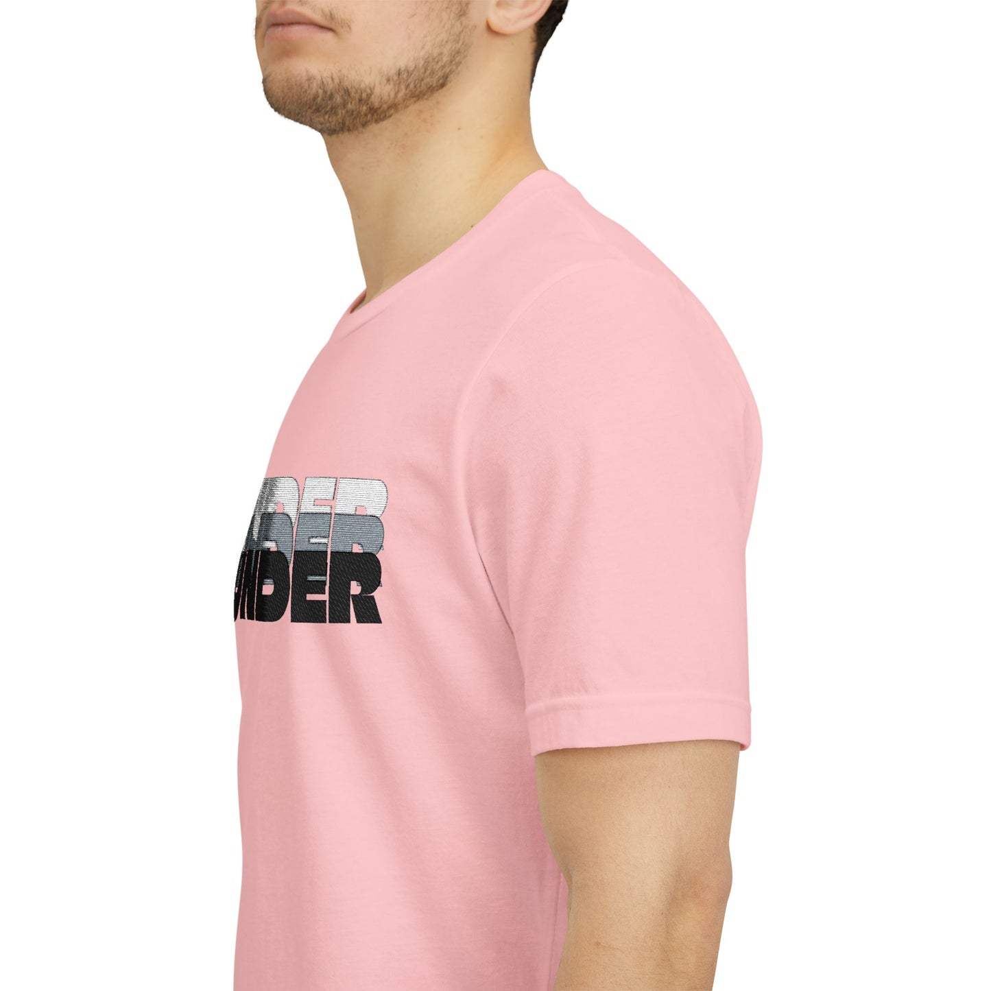 'UNDER' embroidered slogan tee - unisex vintage-style soft tshirt