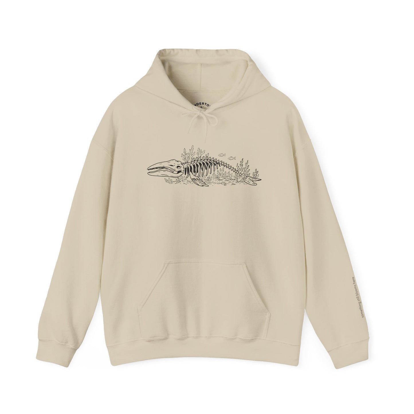 something still blooms here - unisex cotton-poly blend hoodie