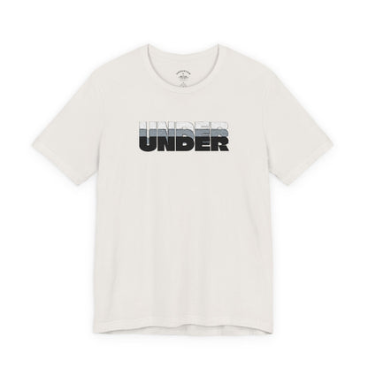 'UNDER' embroidered slogan tee - unisex vintage-style soft tshirt