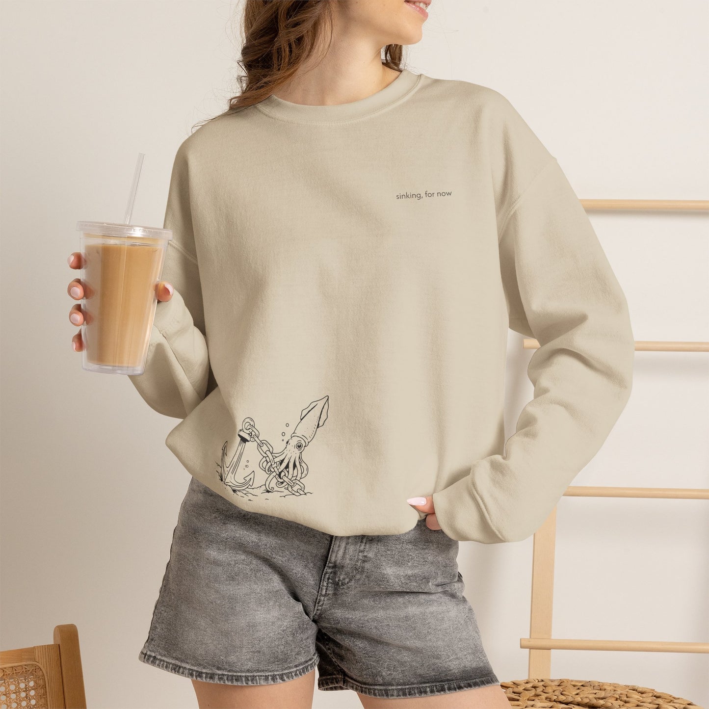 sinking, for now - Crewneck Sweater