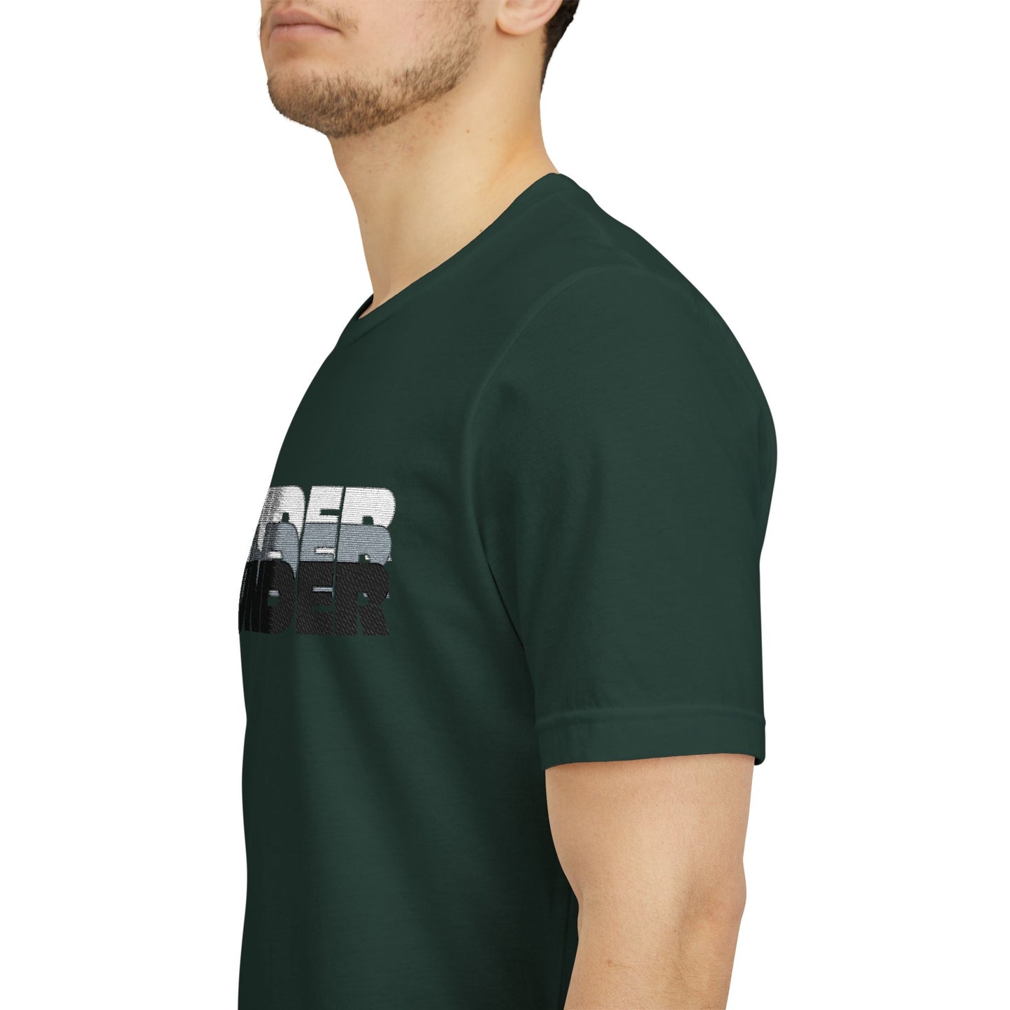 'UNDER' embroidered slogan tee - unisex vintage-style soft tshirt