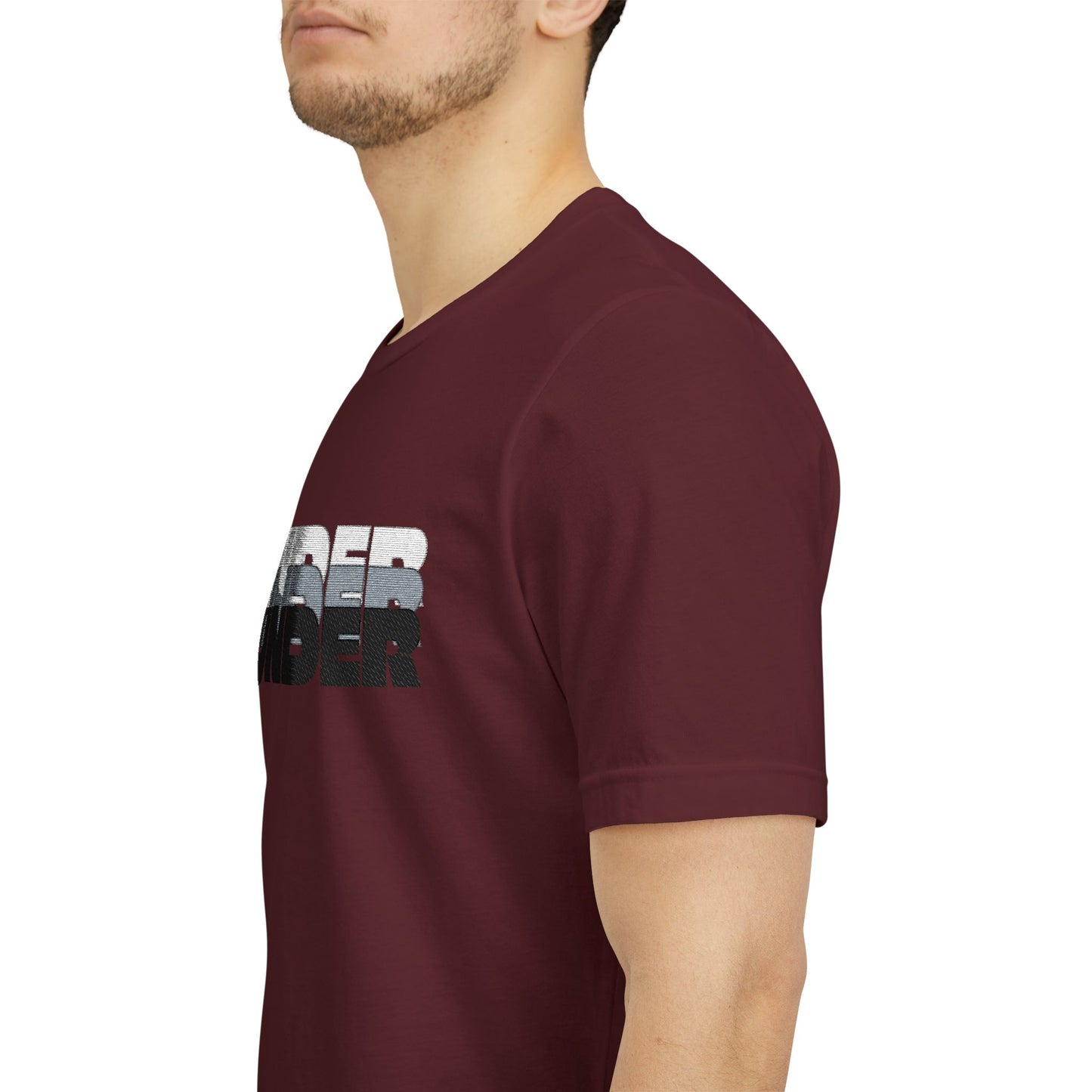 'UNDER' embroidered slogan tee - unisex vintage-style soft tshirt