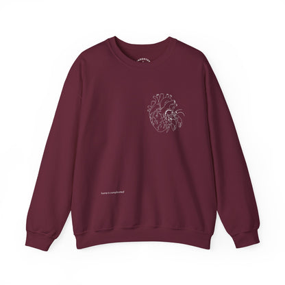 home is complicated - unisex crewneck sweater
