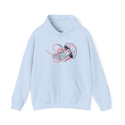 soft things snag easily - jellyfish and fishing line graphic hoodie