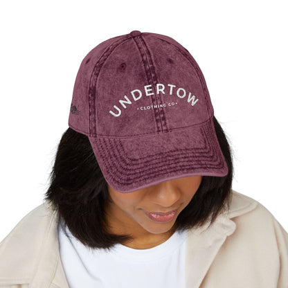 vintage embroidered Undertow logo cap - unisex denim dad hat
