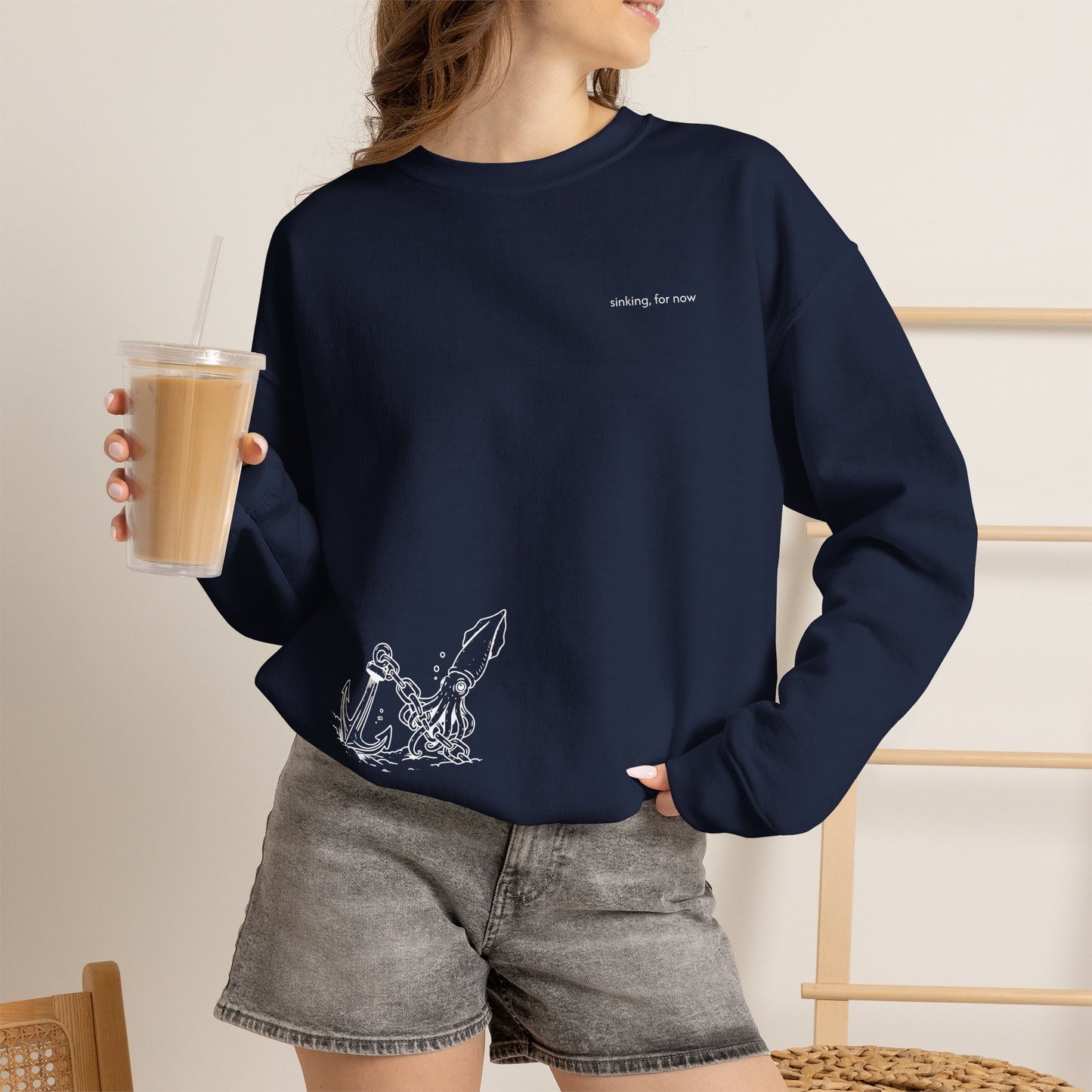 sinking, for now - Crewneck Sweater