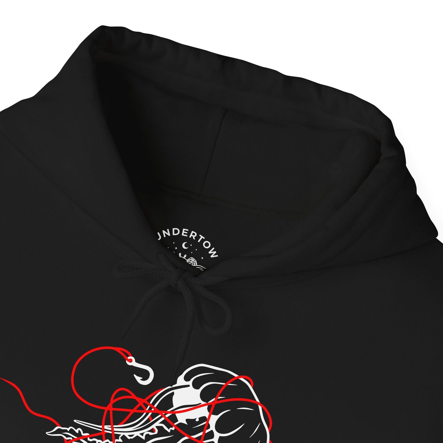 soft things snag easily - jellyfish and fishing line graphic hoodie