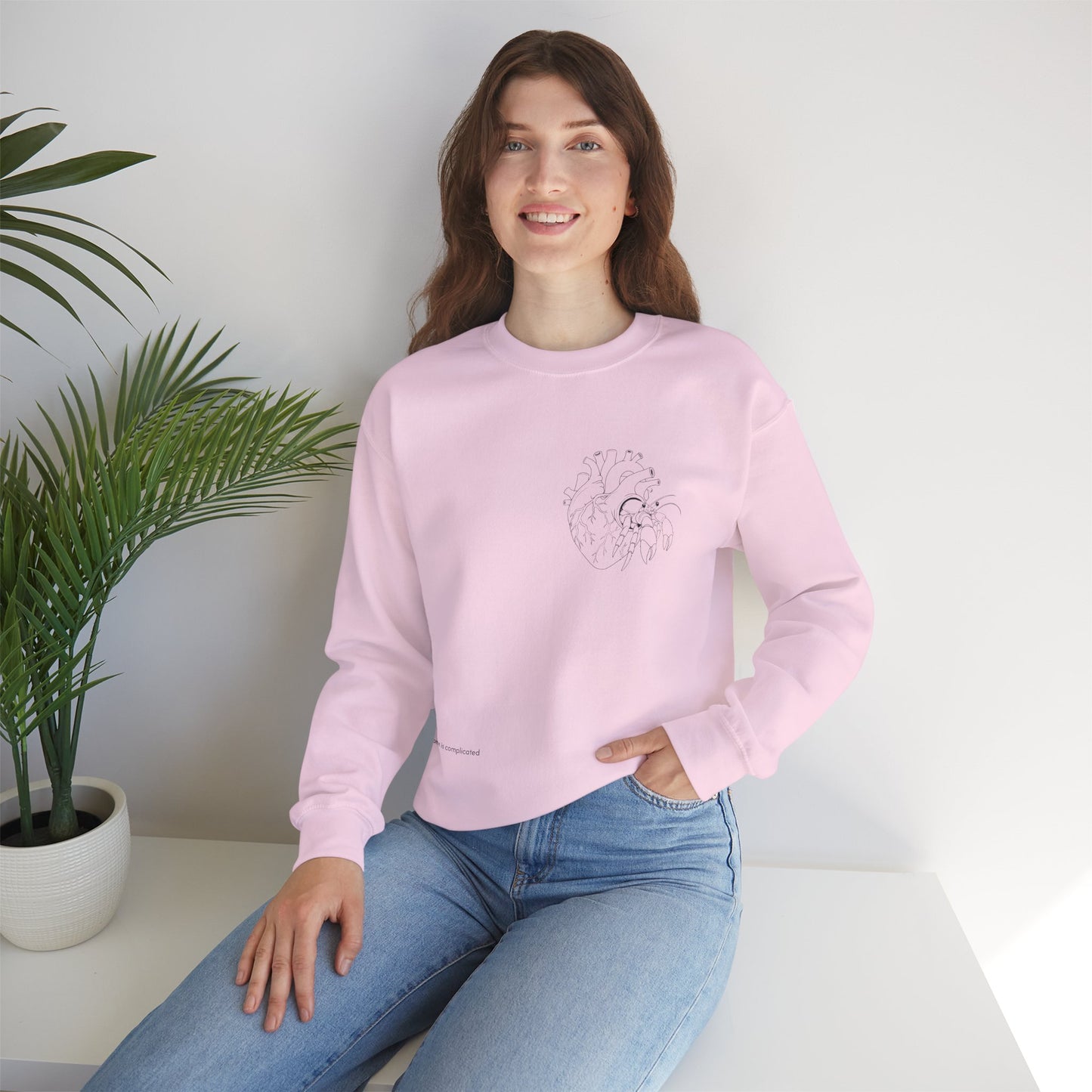 home is complicated - unisex crewneck sweater