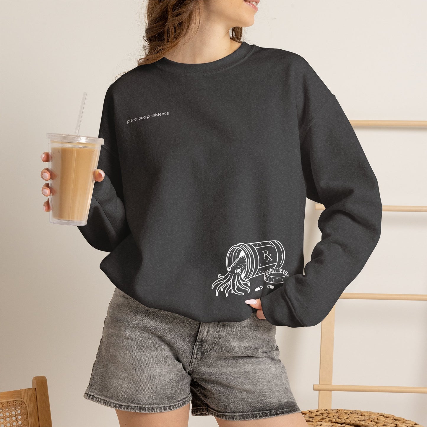 prescribed persistence - unisex mid-weight crewneck sweater