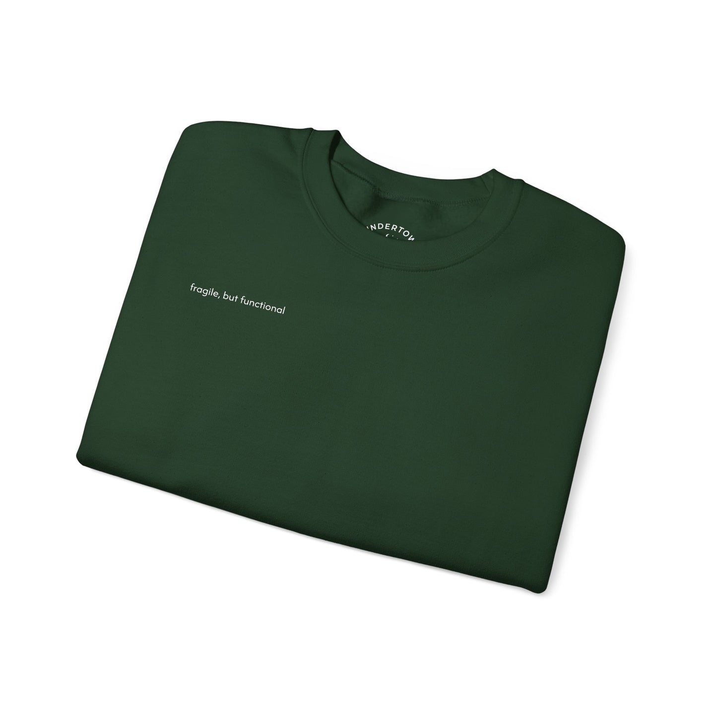 fragile, but functional - crewneck sweater with hermit crab