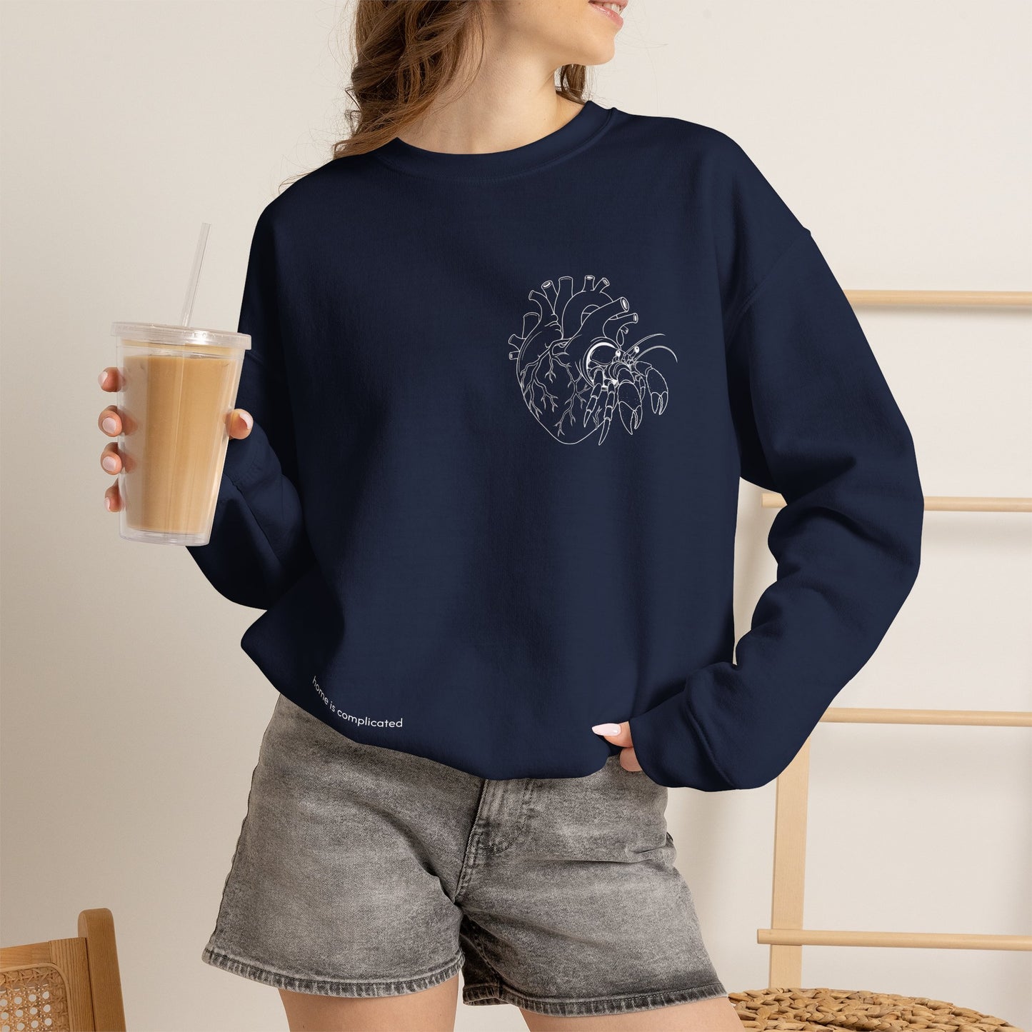 home is complicated - unisex crewneck sweater