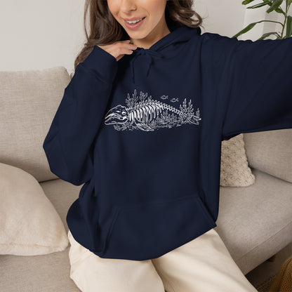 something still blooms here - unisex cotton-poly blend hoodie