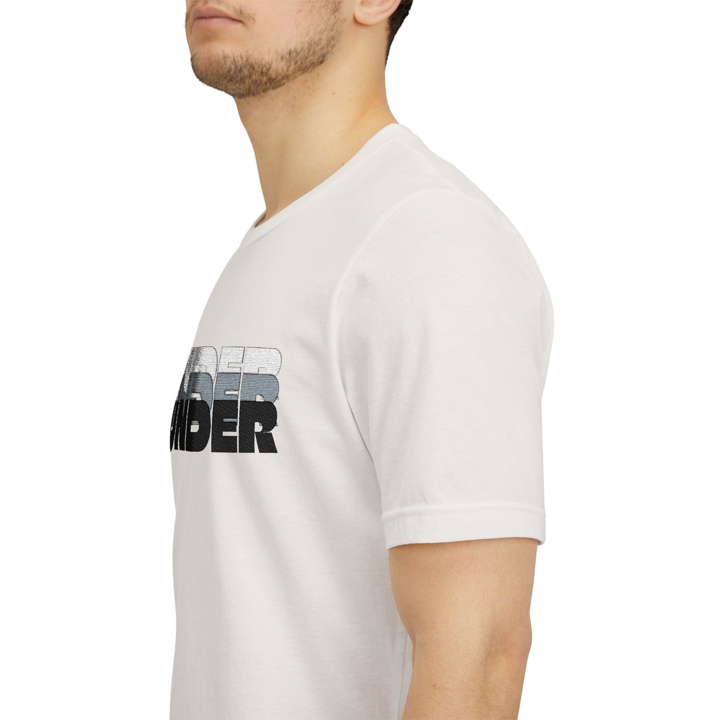 'UNDER' embroidered slogan tee - unisex vintage-style soft tshirt