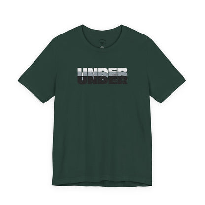 'UNDER' embroidered slogan tee - unisex vintage-style soft tshirt