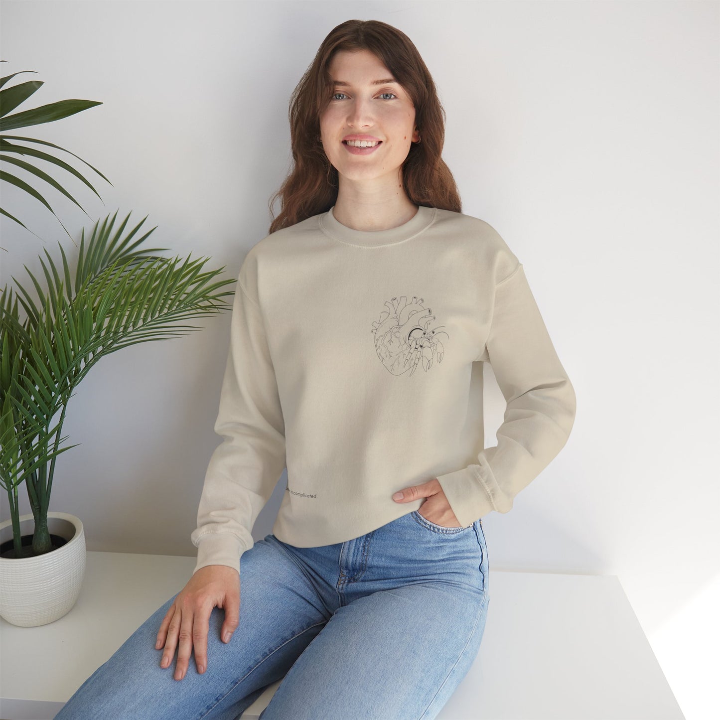 home is complicated - unisex crewneck sweater