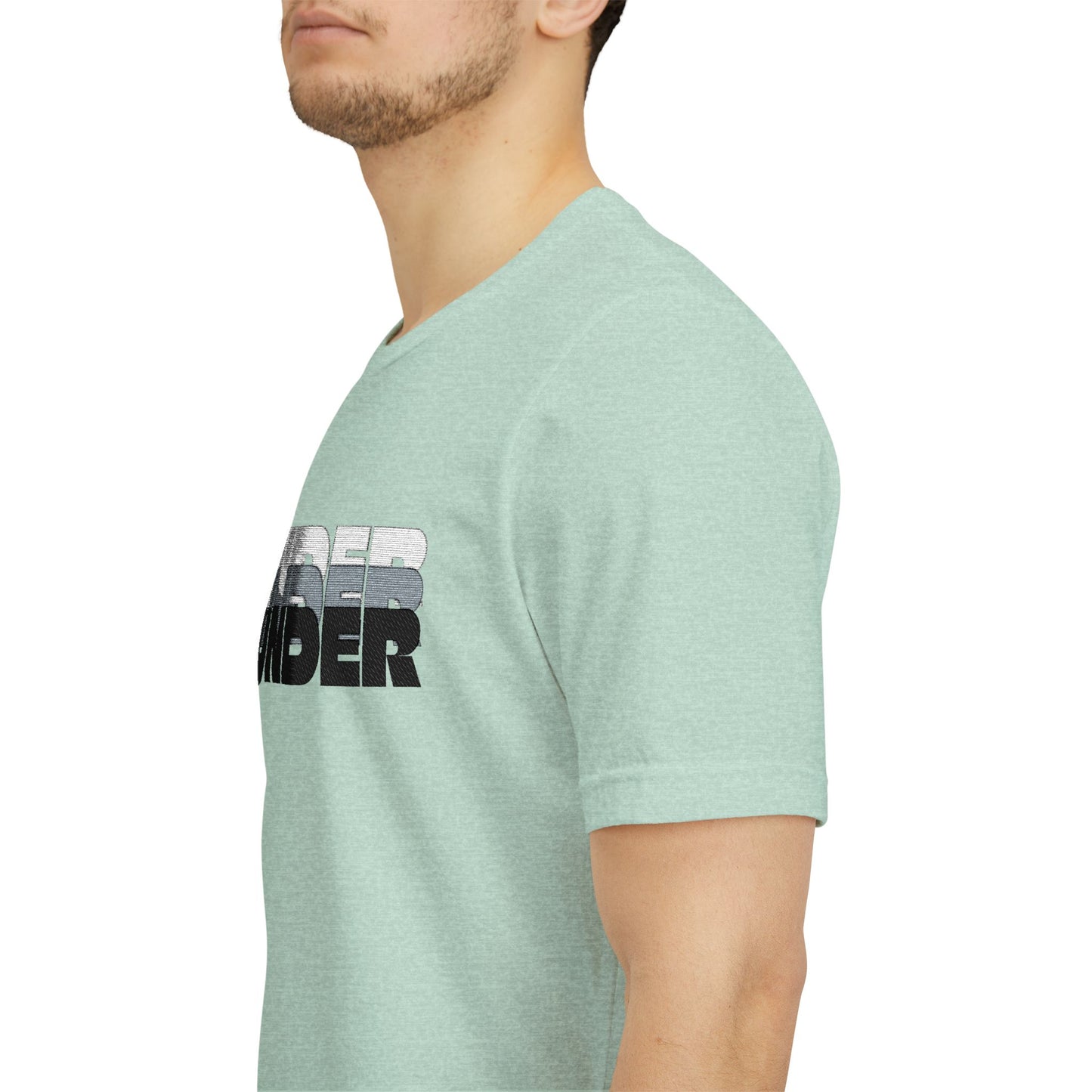 'UNDER' embroidered slogan tee - unisex vintage-style soft tshirt