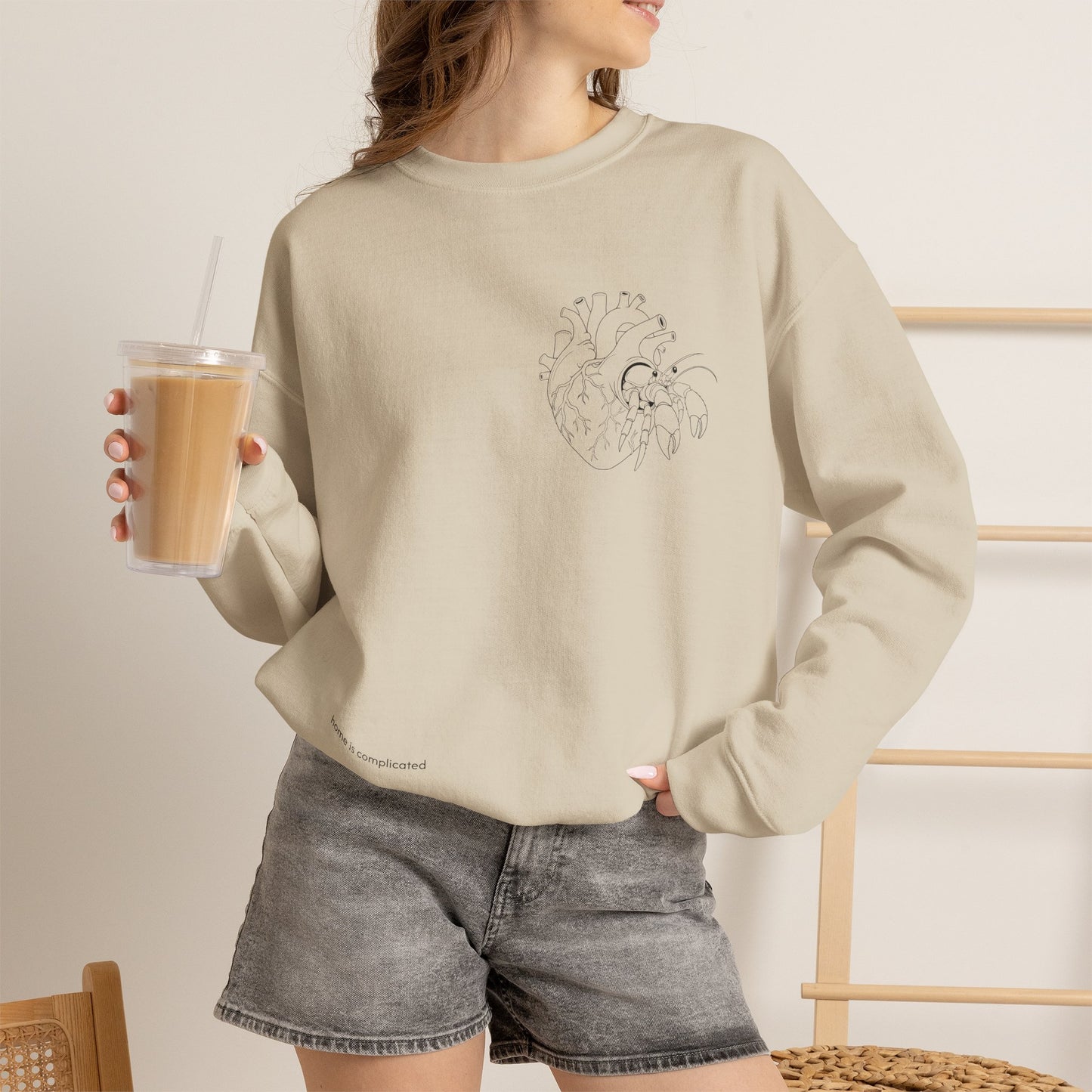home is complicated - unisex crewneck sweater