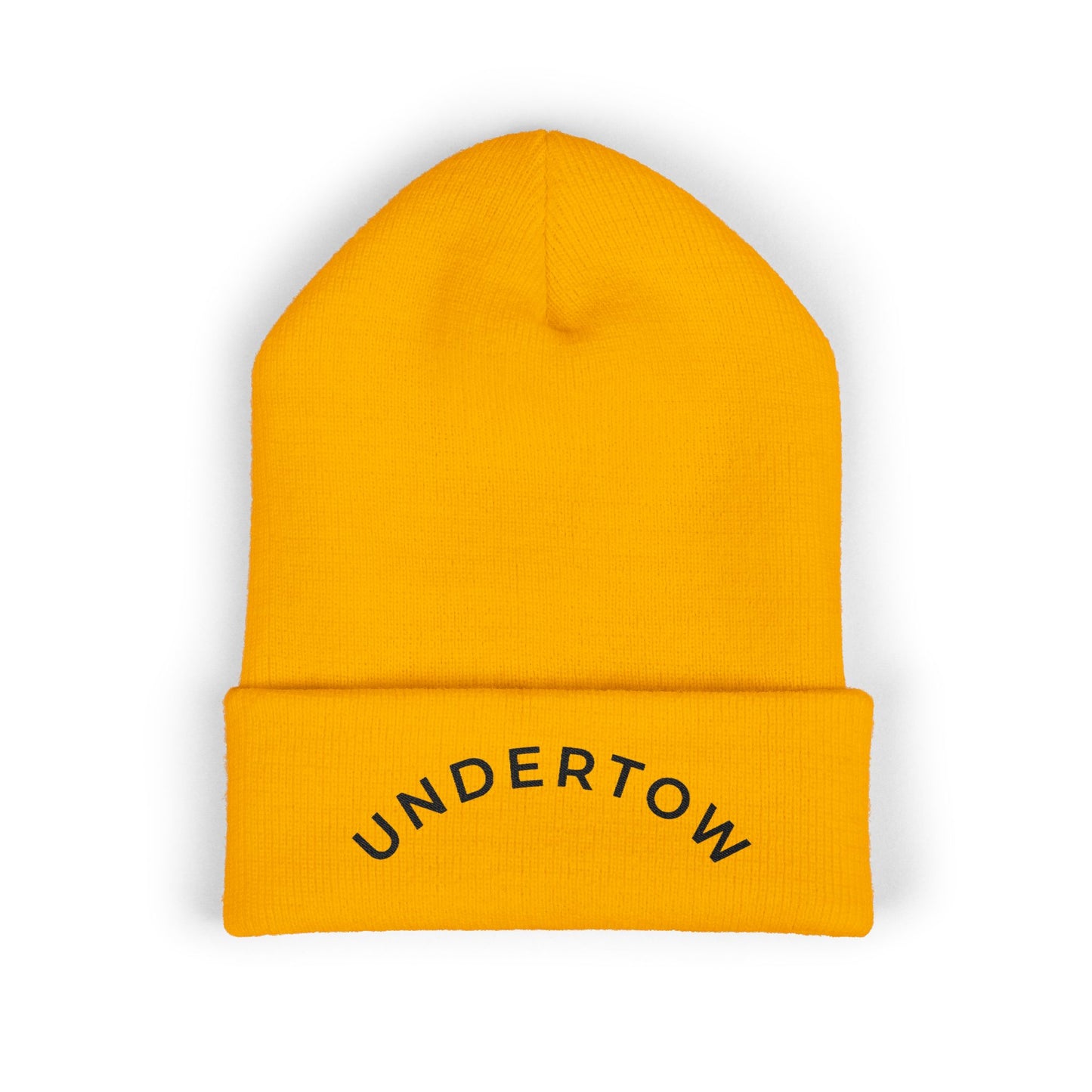 Undertow embroidered cuffed beanie (dark) - Unisex knit beanie