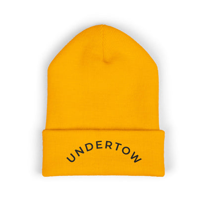 Undertow embroidered cuffed beanie (dark) - Unisex knit beanie