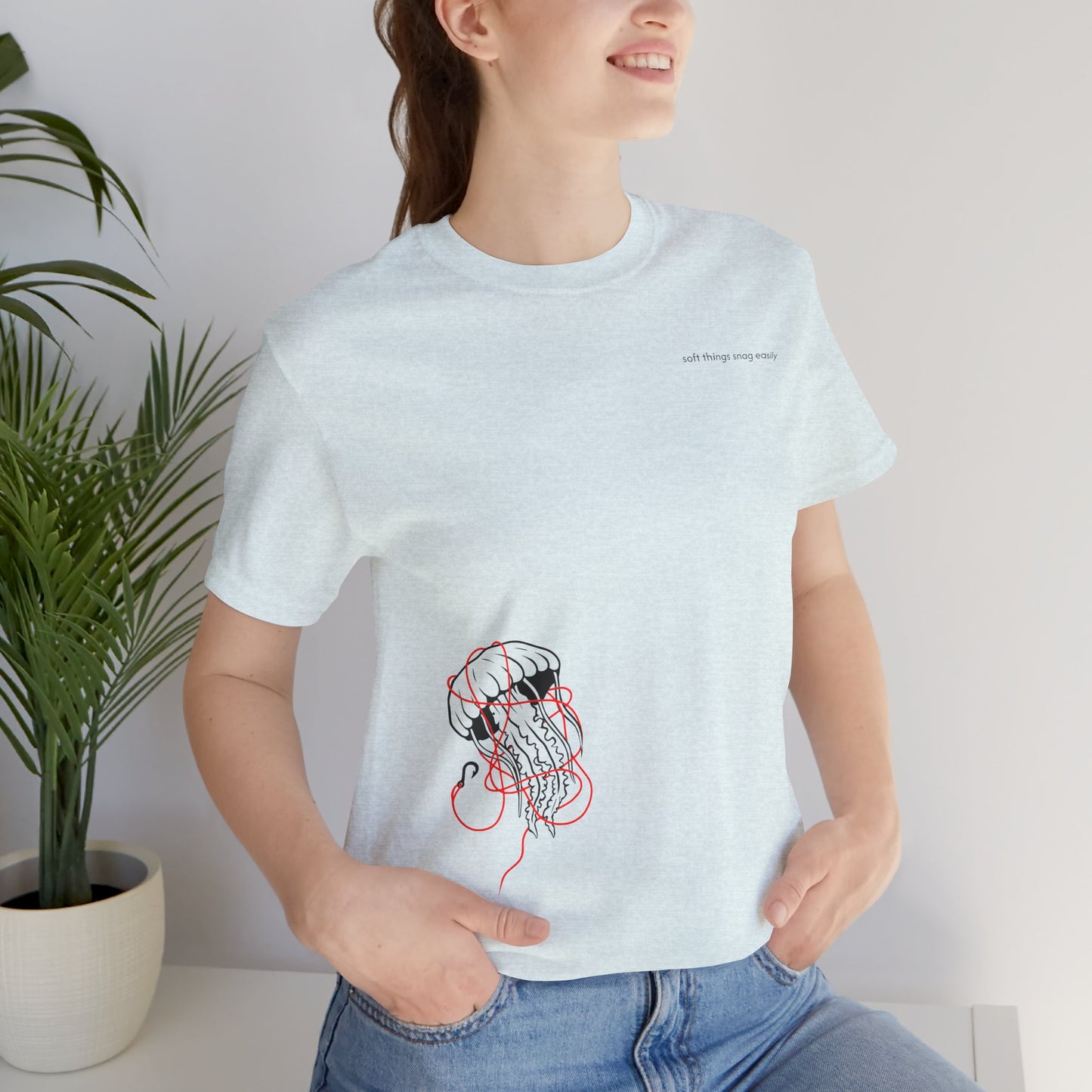 soft things snag easily - unisex cotton t-shirt