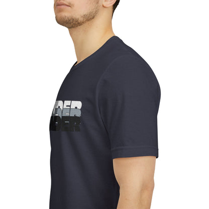 'UNDER' embroidered slogan tee - unisex vintage-style soft tshirt