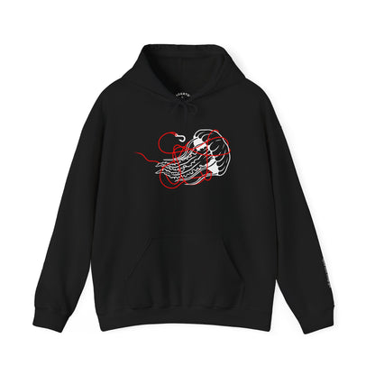 soft things snag easily - jellyfish and fishing line graphic hoodie