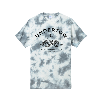 Undertow Clothing Co. premium tie-dye logo tee - unisex logo tie dye tshirt