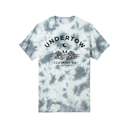 Undertow Clothing Co. premium tie-dye logo tee - unisex logo tie dye tshirt